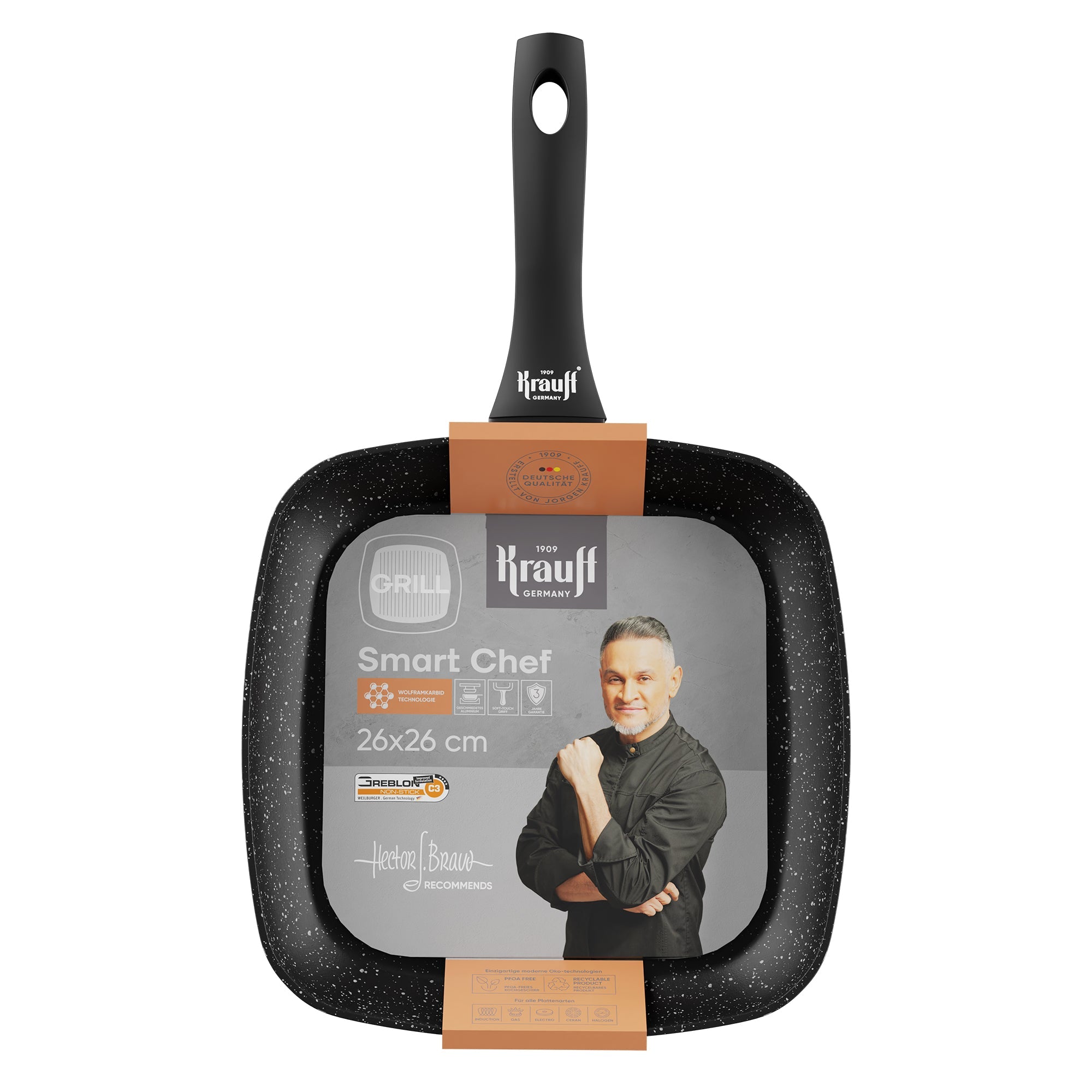 Grill Bratpfanne 26x26 cm Smart Chef