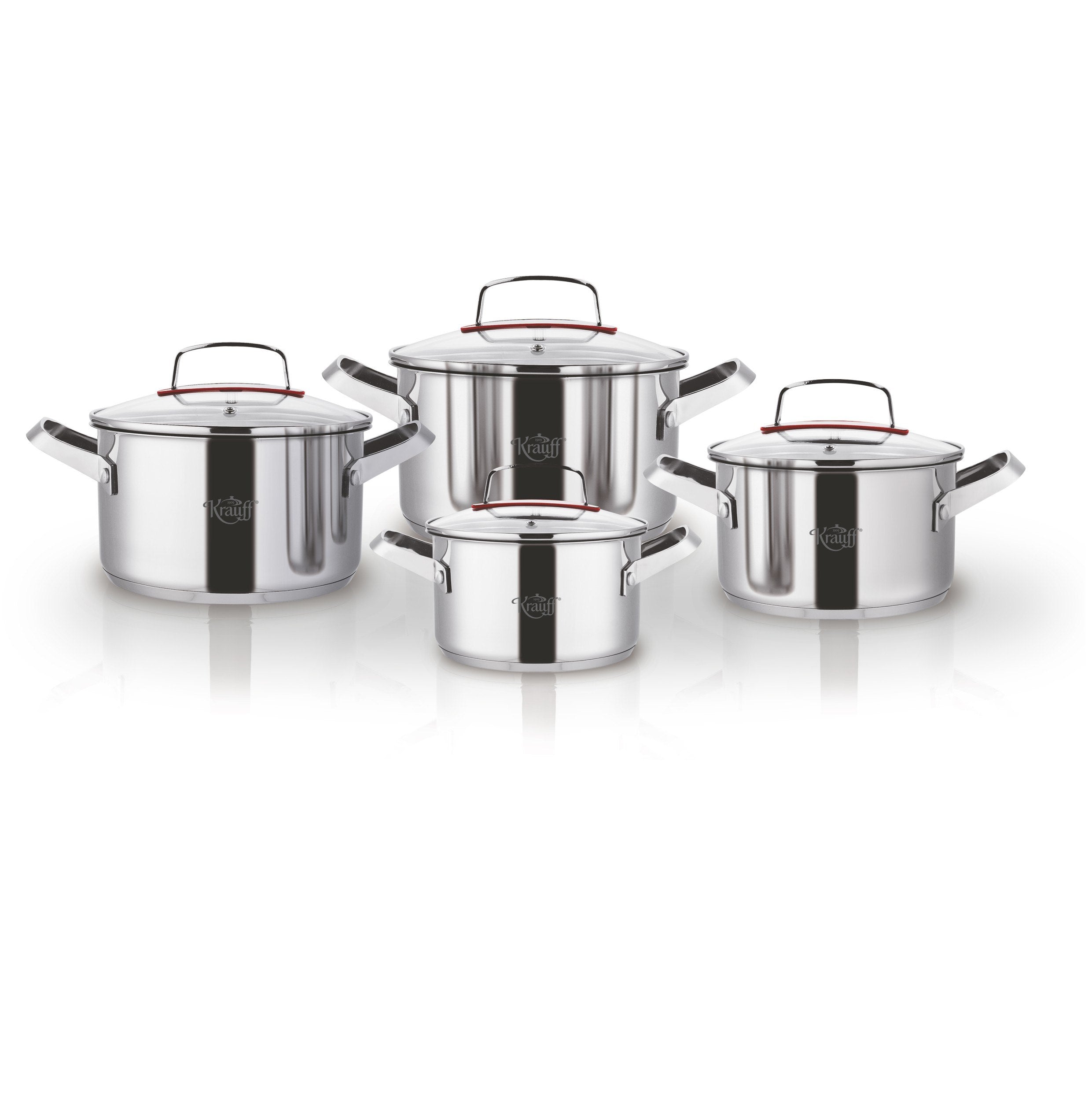 Krauff Wilhelm Topf-Set, 8-teilig aus Edelstahl