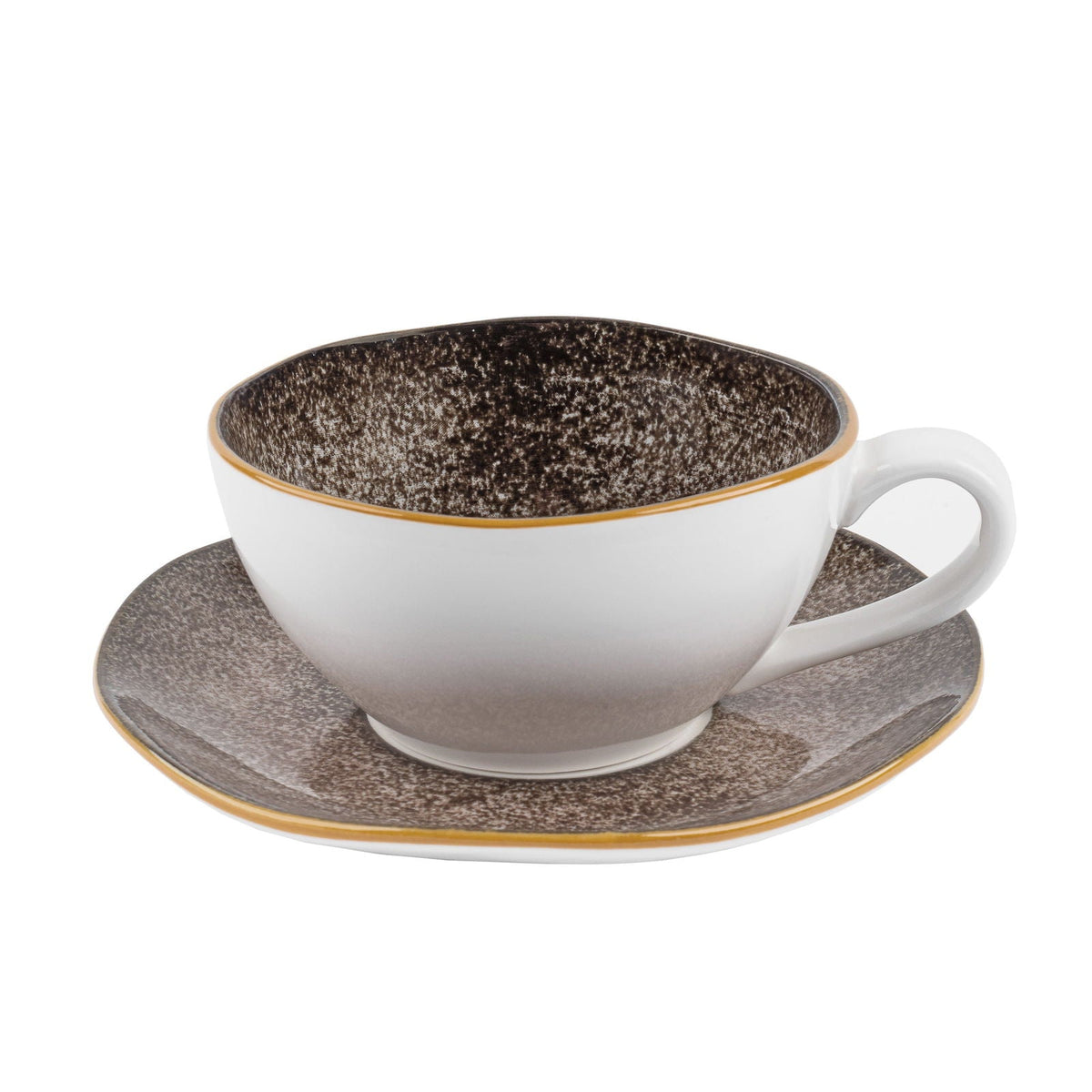 Krauff Tasse mit Untertasse Grey Ferns